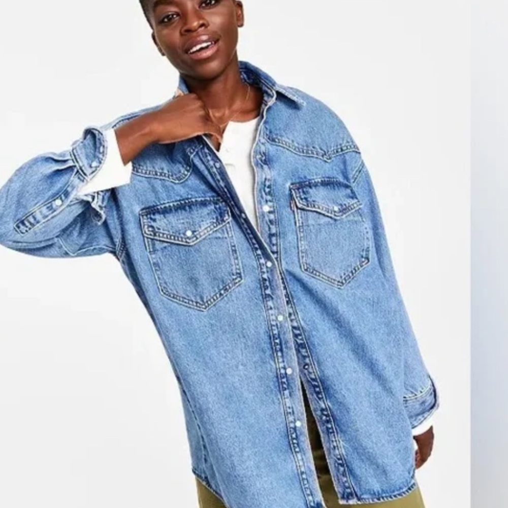 Levi's Blue Denim Shirt for Women